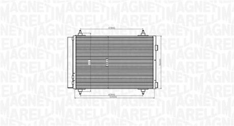 350203916000 Радіатор кондиціонера MAGNETI MARELLI підбір по vin на Brocar