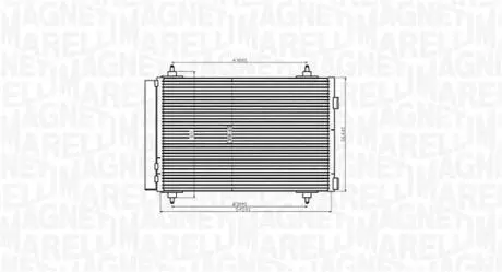 350203916000 Радіатор кондиціонера MAGNETI MARELLI підбір по vin на Brocar