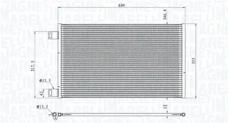 350203860000 Радіатор кондиціонера MAGNETI MARELLI підбір по vin на Brocar
