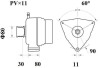 MG793 Генератор, 28V 80A MAHLE / KNECHT підбір по vin на Brocar