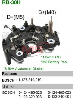 RB30H Випрямляч діодний MOBILETRON подбор по vin на Brocar