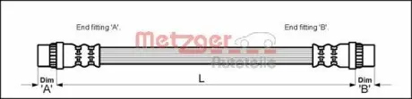 4118573 Тормозной шланг METZGER підбір по vin на Brocar