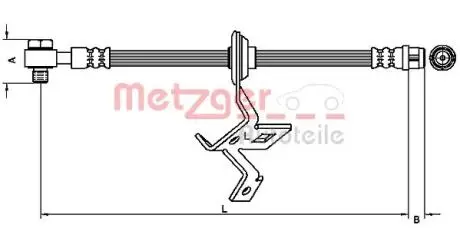 4116209 Тормозной шланг METZGER підбір по vin на Brocar