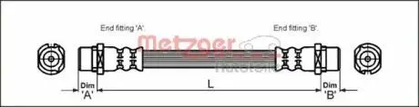 4112824 Тормозной шланг METZGER підбір по vin на Brocar