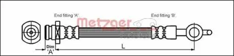 4112832 Тормозной шланг METZGER подбор по vin на Brocar