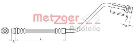 4110826 Тормозной шланг METZGER підбір по vin на Brocar