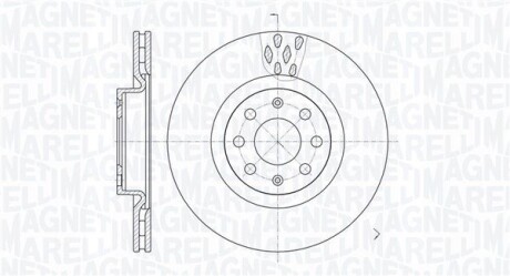 361302040256 Тормозной диск MAGNETI MARELLI підбір по vin на Brocar