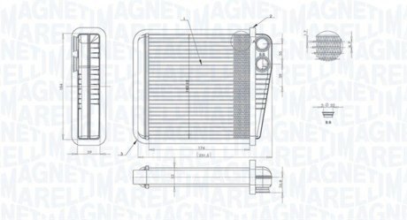 350218423000 Радіатор печі MAGNETI MARELLI подбор по vin на Brocar