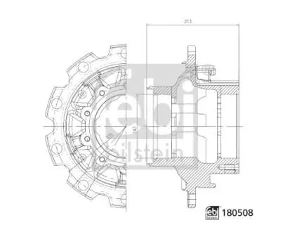 180508 Маточина колеса задн SCANIA F, G I, K, N BUS, P I, R I, T 01.03- FEBI BILSTEIN підбір по vin на Brocar