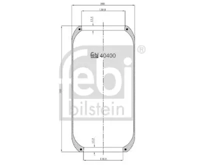 40400 Сильфон пневматичної підвіски FEBI BILSTEIN підбір по vin на Brocar