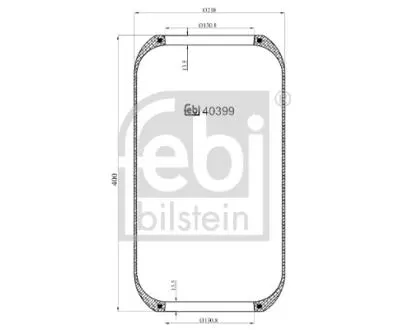 40399 Сильфон пневматичної підвіски FEBI BILSTEIN підбір по vin на Brocar