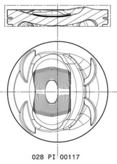 028PI00117001 Поршень MAHLE / KNECHT підбір по vin на Brocar