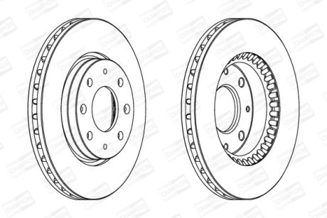562794CH Диск гальмівний CHAMPION підбір по vin на Brocar