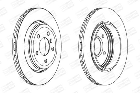 562318CH Диск гальмівний CHAMPION підбір по vin на Brocar