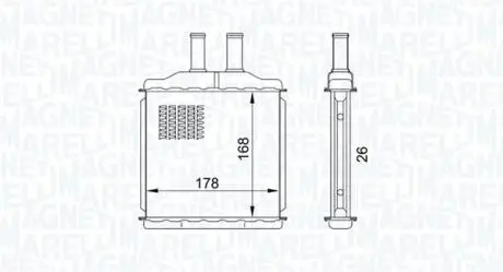 350218432000 Радіатор печі MAGNETI MARELLI підбір по vin на Brocar