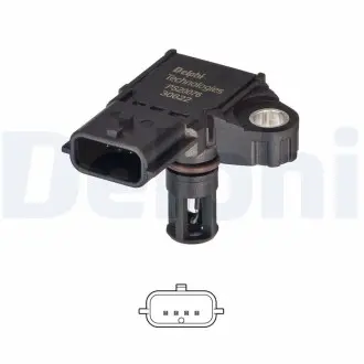 PS2007612B1 Датчик тиску впускного колектора DELPHI підбір по vin на Brocar