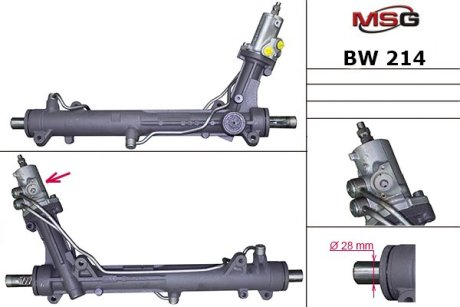 BW214 Рульова рейка з ГПК нова BMW 6 E63-64 04-11, BMW 5 E60-61 03-10 MSG подбор по vin на Brocar