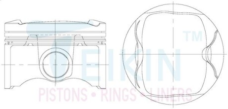 46382100 Поршень із пальцем +1.00мм (к-кт на двигун) 1ZR-FE TEIKIN 46382-100 TEIKIN підбір по vin на Brocar