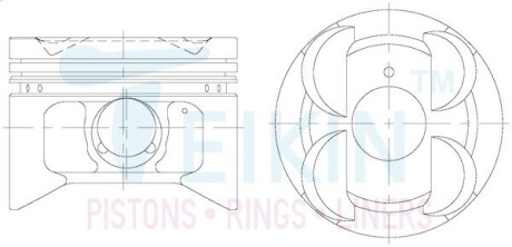 46330050 Поршни ремонт (+0.50мм) (к-кт на мотор) Toyota 2JZ-GE TEIKIN підбір по vin на Brocar