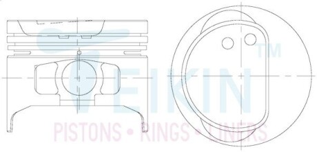 46345STD Поршни стандарт (STD) (к-кт на мотор) Toyota 2E-II TEIKIN підбір по vin на Brocar