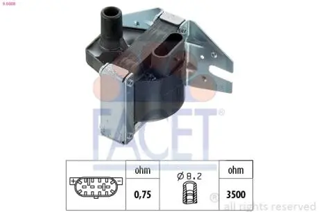 96008 Котушка запалювання Fiat/Alfa/Lancia FACET підбір по vin на Brocar