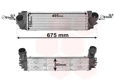 06004463 Інтеркулер BMW X3(F25) 11- (Van Wezel) VAN WEZEL підбір по vin на Brocar