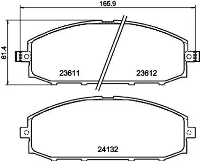 NP2026SC Колодки гальмівні дискові передні Nissan Patrol 3.0, 4.2, 4.8 (00-) (NP2026) NISSHINBO (NP2026SC) NISSHINBO NISSHINBO підбір по vin на Brocar
