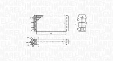 350218441000 Радіатор печі MAGNETI MARELLI подбор по vin на Brocar