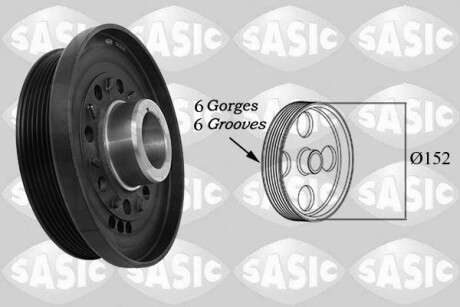 2156090 Шків колінвала SASIC подбор по vin на Brocar