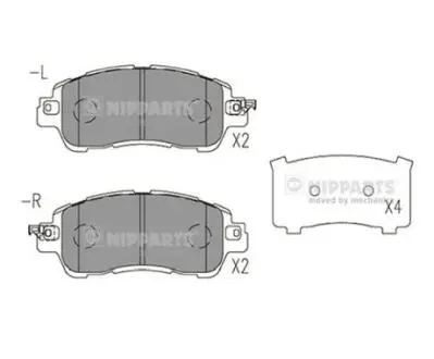 N3603078 Гальмівні колодки NIPPARTS підбір по vin на Brocar