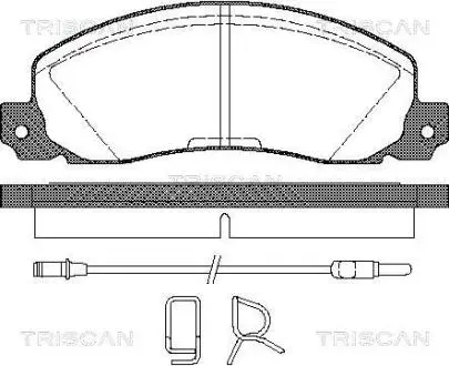 811025846 Колодки гальмівні передні TRISCAN підбір по vin на Brocar