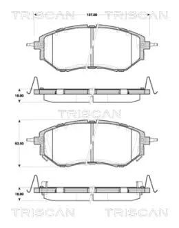 811068182 Колодки гальмівні передні TRISCAN підбір по vin на Brocar