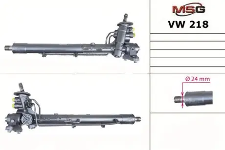 VW218 Рульова рейка з ГПК нова VW Caddy III 04-15 MSG підбір по vin на Brocar
