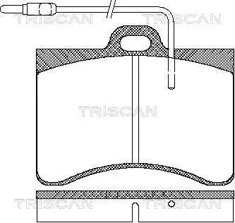 811038782 Колодки гальмівні передні TRISCAN подбор по vin на Brocar