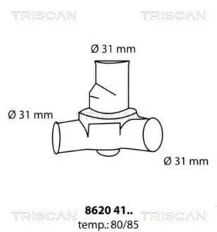 86204180 Термостат TRISCAN підбір по vin на Brocar