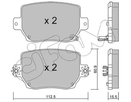 82213340 Гальмівні колодки задн. Tesla Model 3/Model Y 18- CIFAM подбор по vin на Brocar