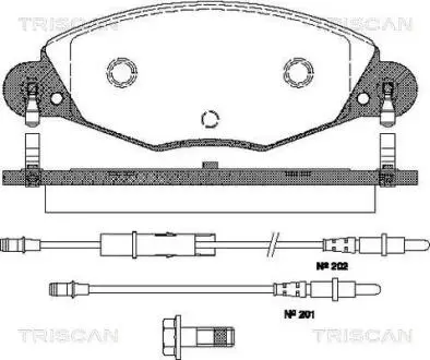 811028018 Колодки гальмівні передні TRISCAN підбір по vin на Brocar