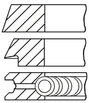 0870100000 Комплект поршневих кілець GOETZE підбір по vin на Brocar