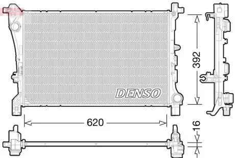 DRM09166 Радиатор, охлаждения дивгателя DENSO підбір по vin на Brocar