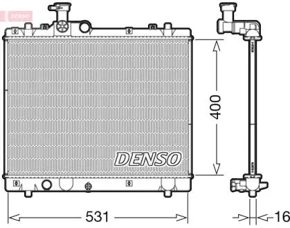 DRM47034 Радиатор, охлаждения дивгателя DENSO підбір по vin на Brocar