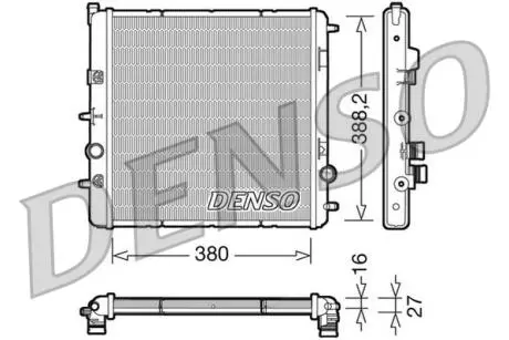 DRM07003 Радиатор, охлаждения дивгателя DENSO підбір по vin на Brocar
