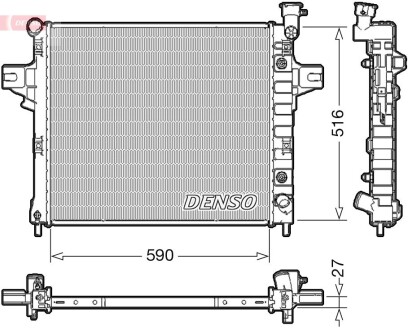 DRM06031 Радиатор, охлаждения дивгателя DENSO підбір по vin на Brocar