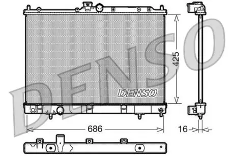 DRM45031 Радиатор, охлаждения дивгателя DENSO підбір по vin на Brocar