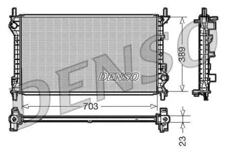 DRM10108 Радиатор, охлаждения дивгателя DENSO підбір по vin на Brocar