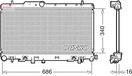 DRM36018 Радиатор, охлаждения дивгателя DENSO підбір по vin на Brocar