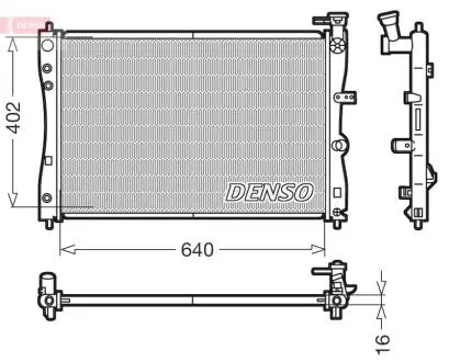 DRM45005 Радиатор, охлаждения дивгателя DENSO підбір по vin на Brocar