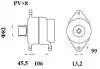 MG877 Генератор MAHLE / KNECHT підбір по vin на Brocar