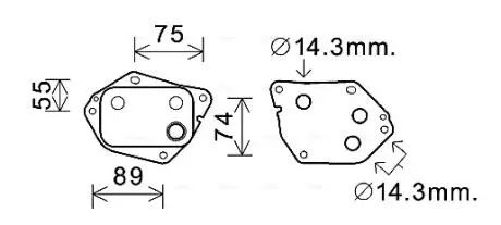 HY3288 Радіатор масляний HYUNDAI ACCENT (2006) 1.5 CRDI (Ava) AVA COOLING підбір по vin на Brocar