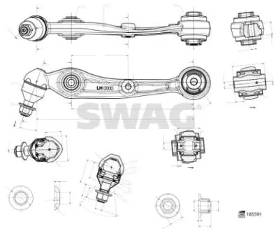 33109994 Важіль підвіски (Swag) SWAG підбір по vin на Brocar