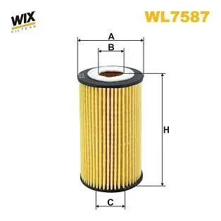 WL7587 Фільтр масляний WIX FILTERS підбір по vin на Brocar